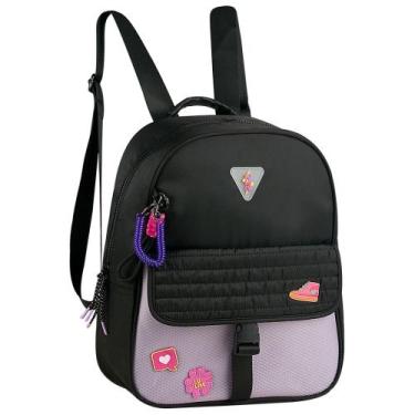 Imagem de Bolsa Mochila de Costas em Nylon Oficial Luluca LU2959 Preto - Semax