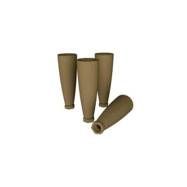 Imagem de Multiuso de Cozinha Kit 4Un Pés Cônicos Reguláveis P/ Balcão Bronze - 