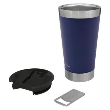 Imagem de Copo Termico Com Tampa Cerveja Chopp Inox Parede Dupla 500ml - Mimo St