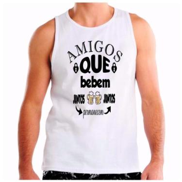 Imagem de Regata masculina abada Carnaval amigos bebem juntos cerveja - Dogs, Br