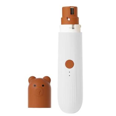Imagem de Cortador de unhas para cães, moedor de unhas recarregável para cães | Moedor de unhas elétrico com luz LED,Poderoso aparador de unhas para cães e gatos, ferramenta de limpeza para gatos, coelhos