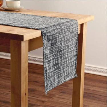 Imagem de Caminho de Mesa Jacquard Nice Preto - FASTLAR, 43x220cm