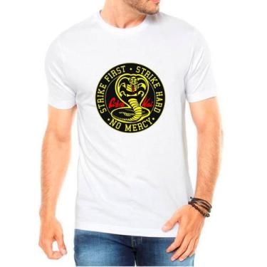 Imagem de Camiseta Masculina Branca Cobra Kai 05 - DESIGN CAMISETAS, Branco, P