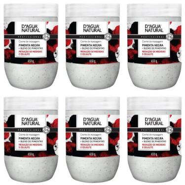 Imagem de Kit 6 Unidades Creme Massagem Pimenta Negra Redutor Medidas E Celulite