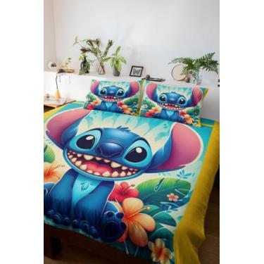 Imagem de Jogo De Lençol Casal Stitch Quarto De Menino Casa Nova - Art Personali