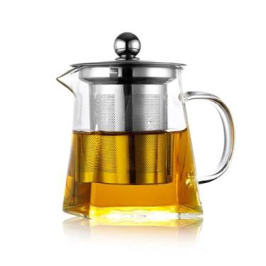 Imagem de Chaleira Bule Jarra Vidro Café Chá De Mesa 550ml Vai Ao Fogo - RALEO