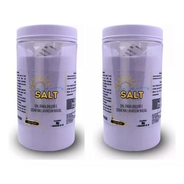 Imagem de Cloreto De Sódio 1kg Para Lavagem Nasal Soro Em Pó Kit C/2 - Sea Salt