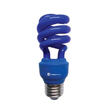 Imagem de Lâmpada CFL compacta fluorescente colorida, espiral T2, 13W (equivalente a 60 watts), base média E26, 120V, lista UL, azul (1 pacote)