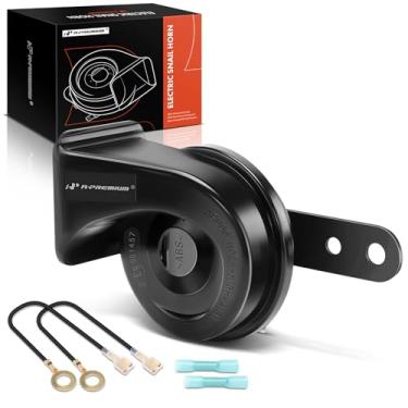 Imagem de A-Premium Buzina elétrica universal alta de caracol - 12 V 110 dB - compatível com a maioria dos carros de passageiros, veículos comerciais/off-road, carros a gás, carros elétricos, motocicletas e