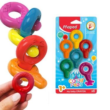 Imagem de Giz de Cera Infantil Baby + 1 Ano Color'Peps 6 Cores Maped