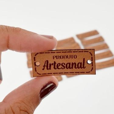 Imagem de Produto Artesanal 50 Unidades de Etiquetas em Couro - Etiquetas Mimo
