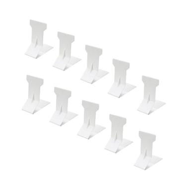 Imagem de harayaa 10Pcs Prateleira Divisória Suporte Traseiro Suporte Retentor Prateleira Divisória Gavetas Brancas Divisórias Prateleira de Mesa Placa de Suporte