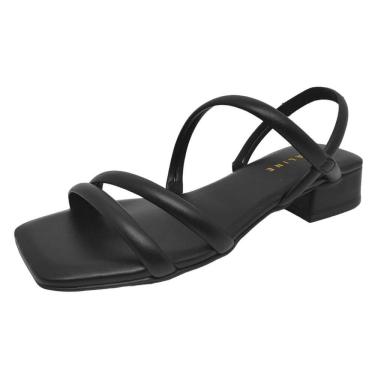 Imagem de Sandalia Feminina Couro Salto Baixo Lia Line 2266.71316