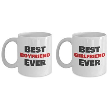 Imagem de Caneca de café Best Boyfriend and girlfriend Ever - Best Girlfriend Ever - Best Boyfriend Ever - Presentes para namorado e namorada - Presentes de Dia dos Namorados - Ideia de presente única (Melhor namorado e namorada)