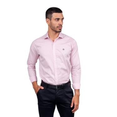 Imagem de Camisa Social Masculina Manga Longa - Black Stone - BlackStone, Rosa, 