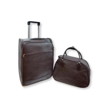 Imagem de Kit Mala de Viagem Executiva Padrão Bordo - Prime InBox, Marrom