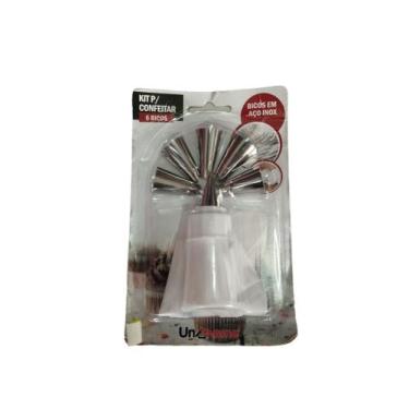 Imagem de Kit De Confeitar 1 Saco + 6 Bicos - UD191602- Branco - Uny Gift
