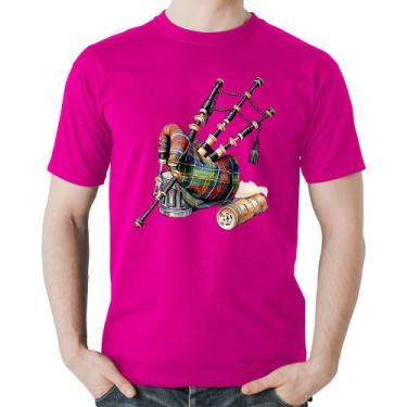 Imagem de Camiseta Algodão Gaita de Foles - Foca na Moda, Rosa, M