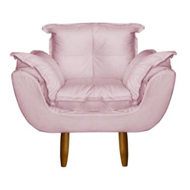 Imagem de Poltrona Opala Infantil Decorativa Mini Sofá Para Criança Suede Rosa B