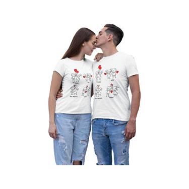 Imagem de Kit Camiseta Casal Dia dos Namorados Noivos Casados Branca - Del Franc