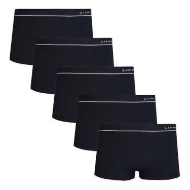 Imagem de Kit 5 Cueca Sunga Microfibra Lupo Sem Costura Original Nf, Preto, M