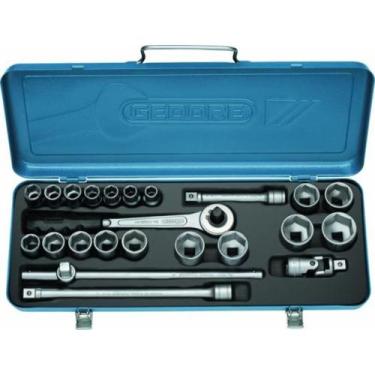 Imagem de Jogo de Soquete Sextavado 1/2" - 3/8" a 1.1/4" Gedore 23 Peças 015502
