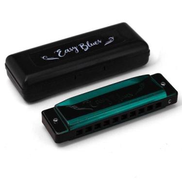 Imagem de Gaita de Boca Easy Blues Verde 20 Vozes C Dó SHG Hering VE4420