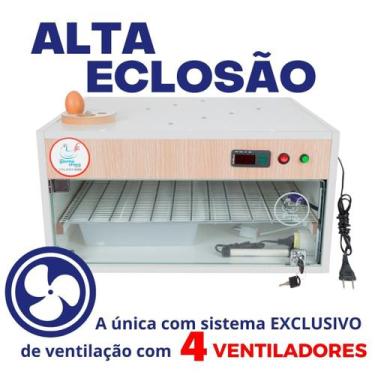 Imagem de Chocadeira Elétrica ALTA ECLOSÃO Automática 120 ovos Bivolt Controle d