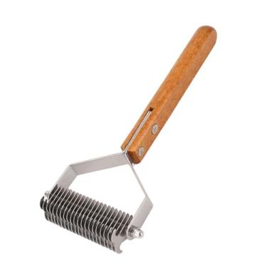 Imagem de Pente para Cuidar de Animais de Estimação, Pente de Dupla Face para Desengordurar e Desmatar, Ancinho de Subpêlo para Cães e Gatos, Escova para Cuidar de Gatos (G (69 cm / 27,2