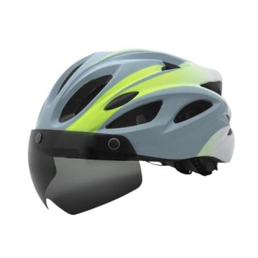 Imagem de Colaxi Capacete de bicicleta capacete de ciclista leve masculino feminino motociclista com viseira removível ajustável capacete de bicicleta de estrada, Azul Claro
