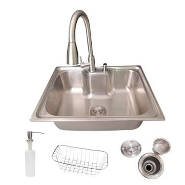 Imagem de Cuba Gourmet Para Cozinha 60cm Inox 304 Torneira Extensível Inox
