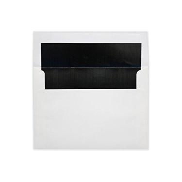 Imagem de Envelopes A8 (13,7 x 21,5 cm) - Branco com forro preto LUX - Pacote com 50