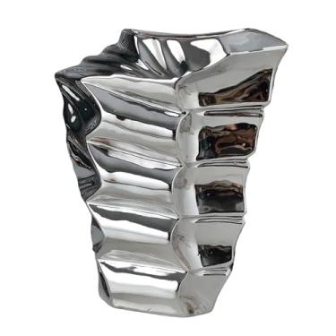 Imagem de XLWLLNJ Vaso de cerâmica vaso de flores, presente ideal, ornamento de mesa, arte moderna, arranjo de flores para entrada, armário de tv, estante, M