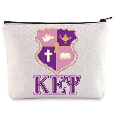 Imagem de BWWKTOP Bolsa de maquiagem KEP Sorority Sisters Gifts Sorority Sisterhood Makeup Zipper Bag Sorority Parafernalia, KEP, Bolsa