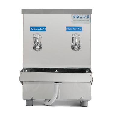 Imagem de Bebedouro Purificador Industrial Blue Bancada 2 Torneiras Natural e Gelada 10L PIB10L127VN-2T Inox 127V
