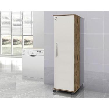 Imagem de Armário Multiuso Stella 1 Porta com Chave. - Casa Móveis, Off White Fr