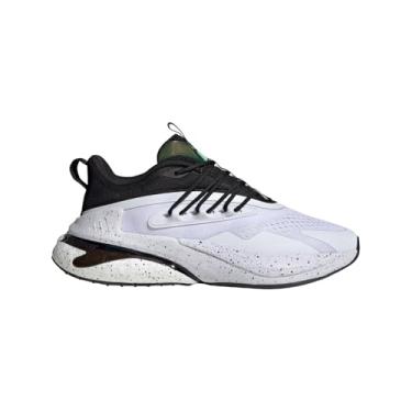 Imagem de adidas Tênis adulto unissex Alphaboost V2, Branco/Preto, 15.5 Women/14.5 Men
