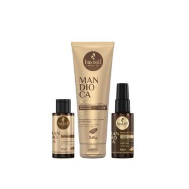Imagem de Kit Haskell Mandioca Leav In 240g Reparador Nectavita