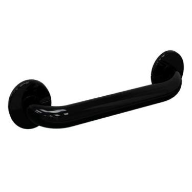 Imagem de Barra de Apoio para Banheiro Alumínio Preto 30 cm - LEVEVIDA