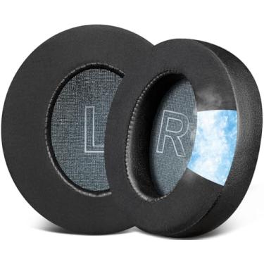 Imagem de SOULWIT Almofadas Auriculares de Gel Refrescante para Anker Soundcore Life Q30/Q35 Fones de Ouvido, Com Tecido de Seda de Gelo, Espuma de Isolamento de Ruído de Alta Densidade - Preto