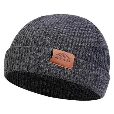 Imagem de Gorro de Hip Hop Unissex - Quente, para Outono/Inverno, Cinza escuro