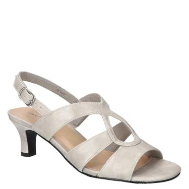 Imagem de Easy Street Sandália feminina de salto Zella, Prata, 41