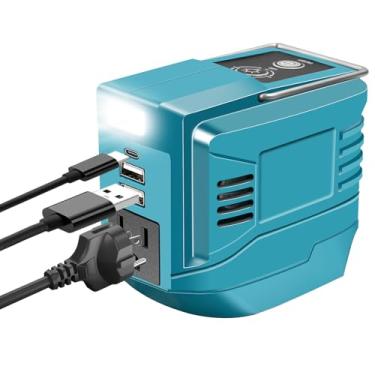 Imagem de ZUYIYI Inversor De Energia Portátil De 200 W Para Bateria Makita De 18 V, Cc De 18 V Para Ca De 110-120 V, Conversor De Bateria Para Gerador Externo, Adaptador De Carregador, Tomada Alimentada Por B