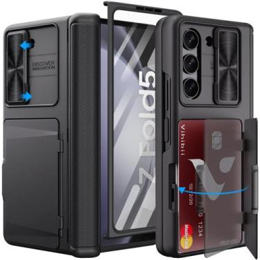 Imagem de Capa Vihibii para Samsung Galaxy Z Fold 5 com Suporte para Cartão