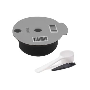 Imagem de YUYUEMI Filtro de café de silicone Bosch Tassimo, cápsulas de café reutilizáveis Tassimo, cápsulas de filtro de café recarregáveis com 1 colher e 1 pincel para máquina de café Bosch Tassimo Series (60