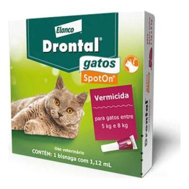 Imagem de Vermifugo Drontal Spoton Gatos 5kg À 8kg - ELANCO