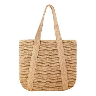 Imagem de Bolsa Feminina De Palha Grande Luxo Praia Piscina Verão Top - Alwy