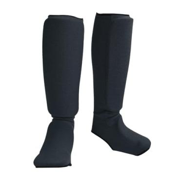 Imagem de Colaxi Muay Thai Shin Guards Protetores de Perna, Confortável Elástico Profissional Caneleiras Protetores de Caneleira Almofadas de Instep para Taekwondo, Xl