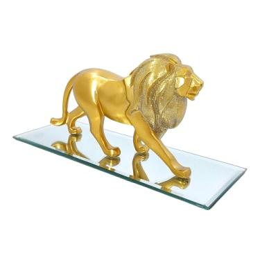 Imagem de Leão Decorativo Em cerâmica rei decoração estatueta (leão LEO04A espelho 29)