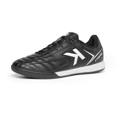 Imagem de KELME Sapatos de futebol de interior para homens, sapatos de futebol de relva, profissionais, futsal, respiráveis, atléticos, botas de futebol para interior TF, Preto, 36 BR
